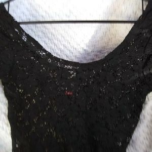 Sz Med. Blk Stretch Lace Top